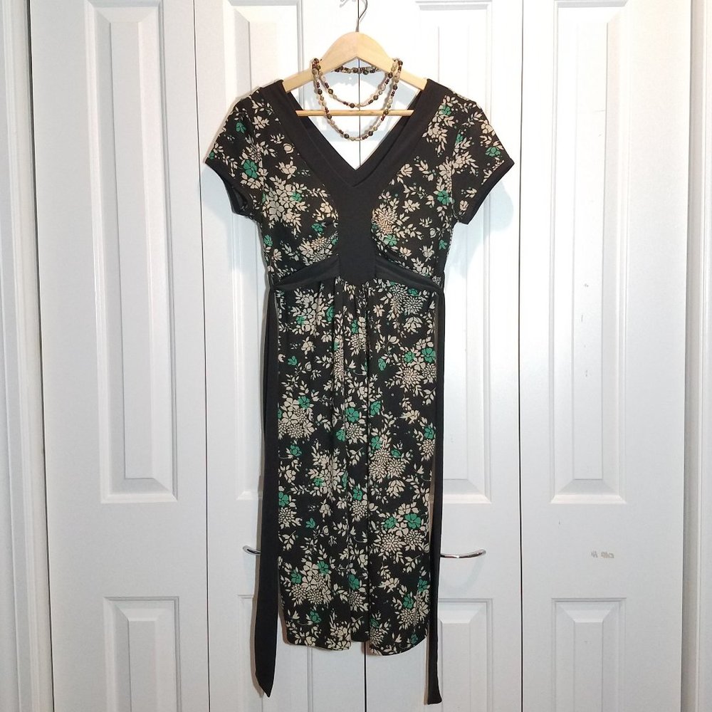 Floral Print Cap Sleeve Dress
